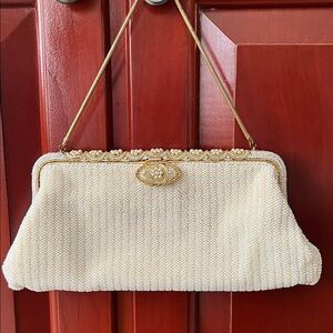 Michel Swiss Elegant Hand Beaded Clutch Purse Vintage